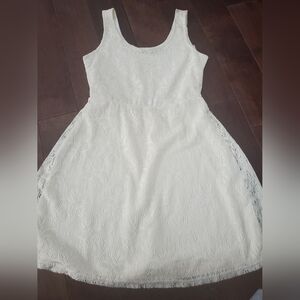 Lace baby doll dress in cream color . Knee length by metaphor size small…